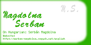 magdolna serban business card