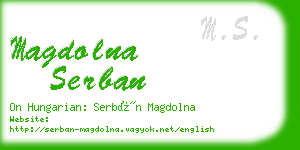 magdolna serban business card